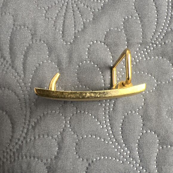 VINTAGE LEE N.Y. MADE IN USA BELT BUCKLE LETTER "C" Goldtone Retro Western Gift - Picture 8 of 9